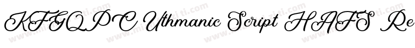 KFGQPC Uthmanic Script HAFS Regular字体转换
